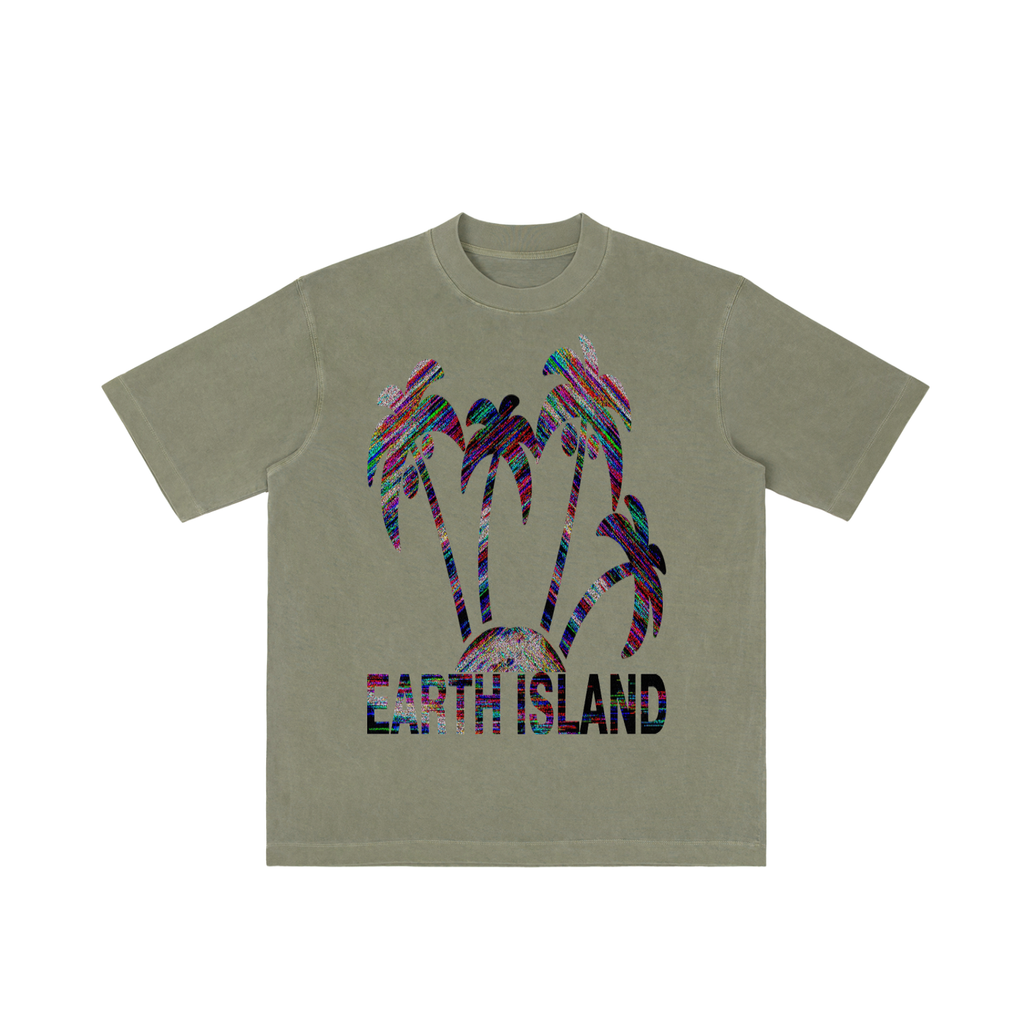 "GLITCH RESORT" Shoulder T-shirt