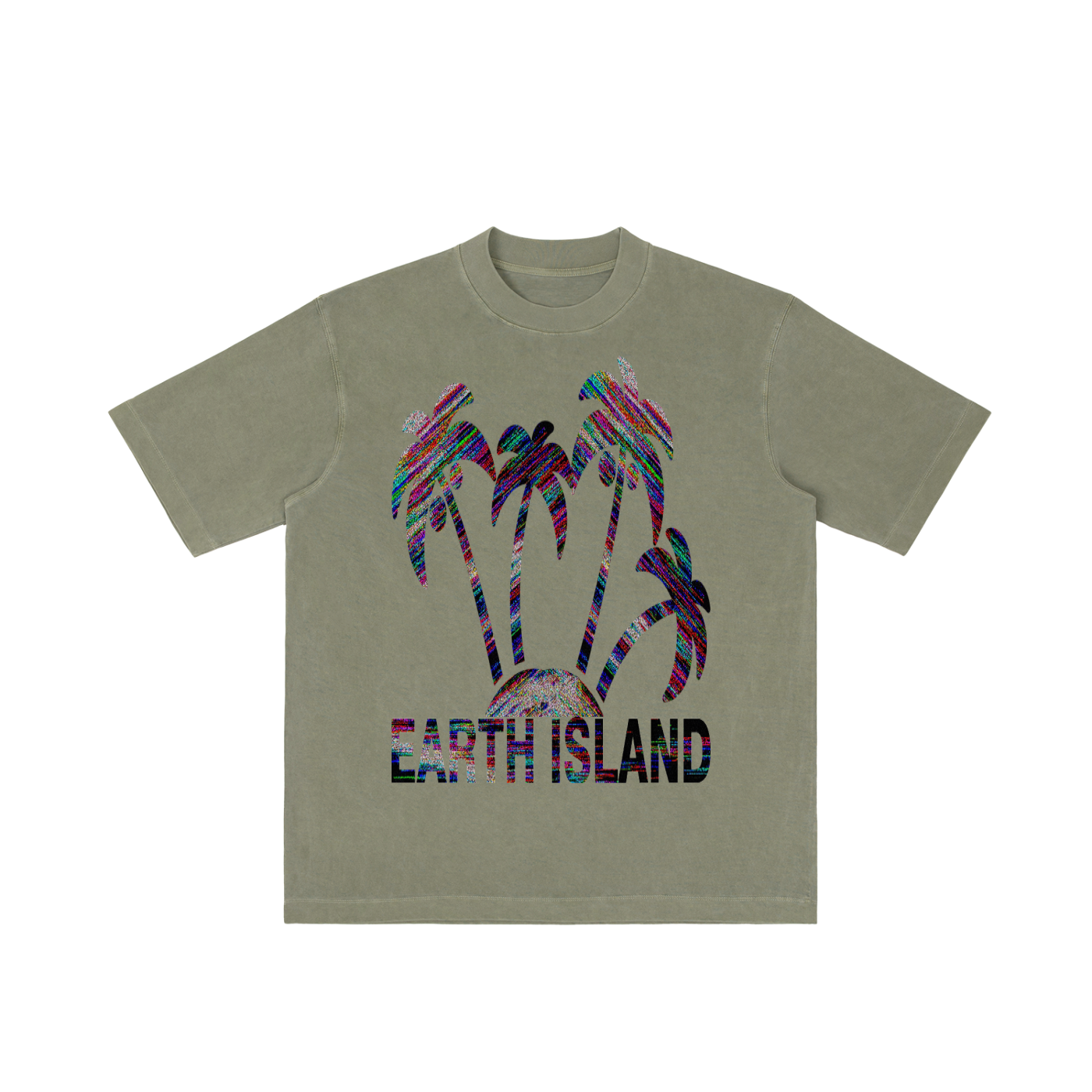 "GLITCH RESORT" Shoulder T-shirt