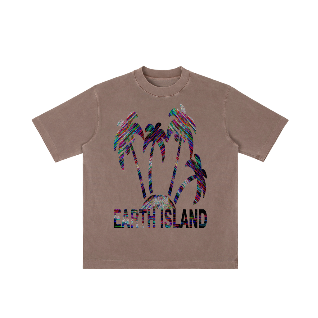 "GLITCH RESORT" Shoulder T-shirt