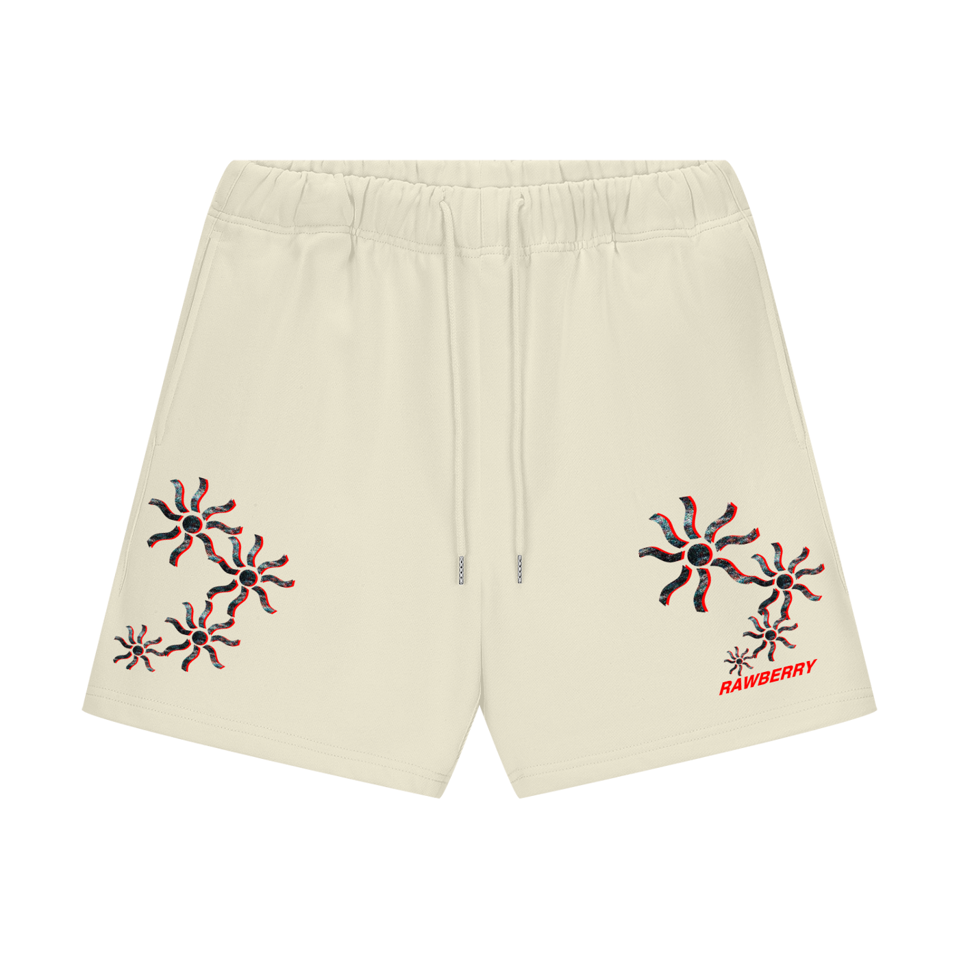 Patternized Sun Unisex Loose Shorts