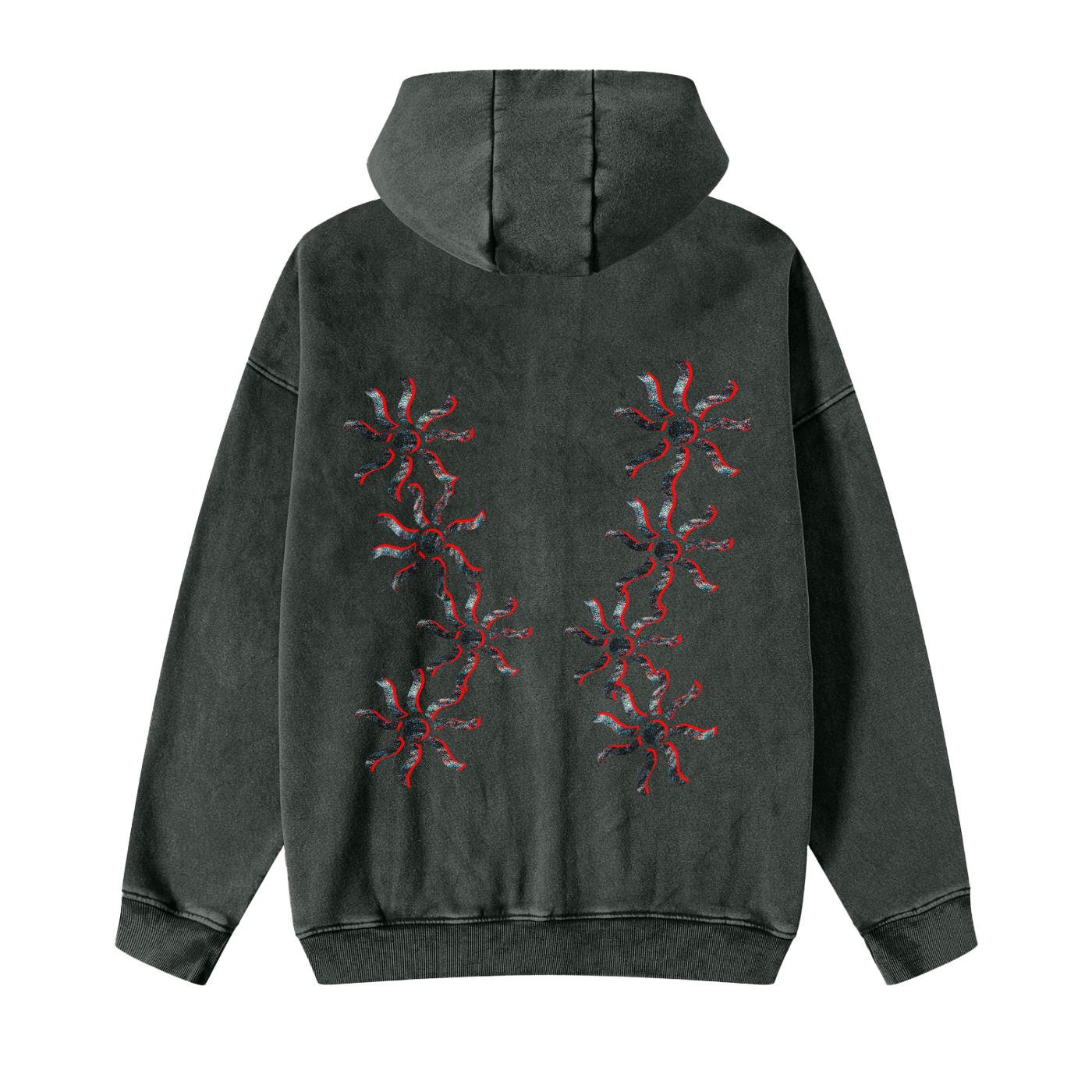 Patternized Sun Zip Hoodie