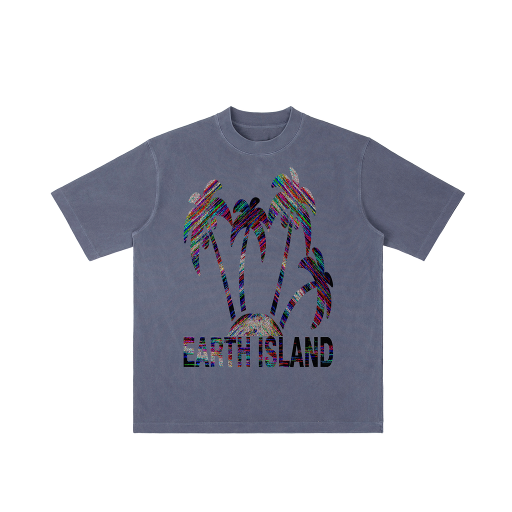 "GLITCH RESORT" Shoulder T-shirt