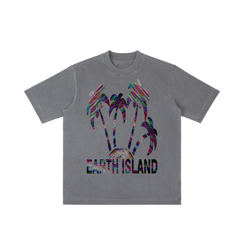 "GLITCH RESORT" Shoulder T-shirt