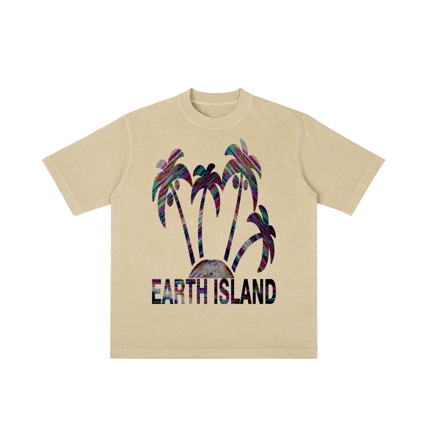 "GLITCH RESORT" Shoulder T-shirt